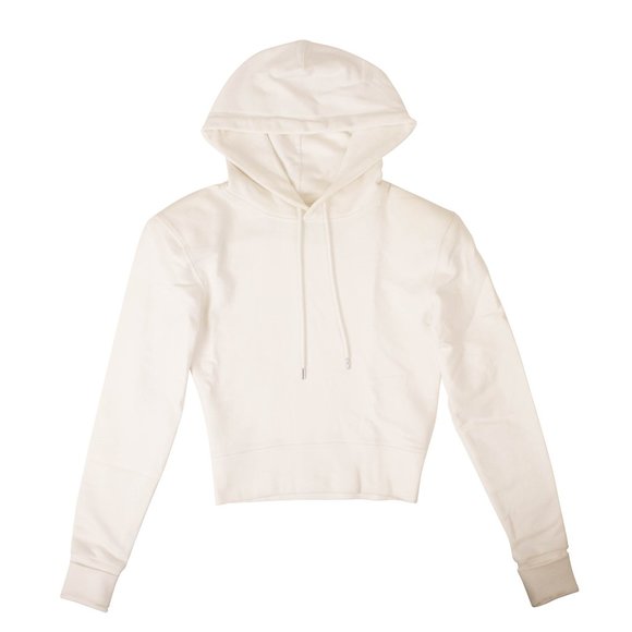 A_Plan_Application White Judo Cropped Hoodie Sweatshirt Size S $525
